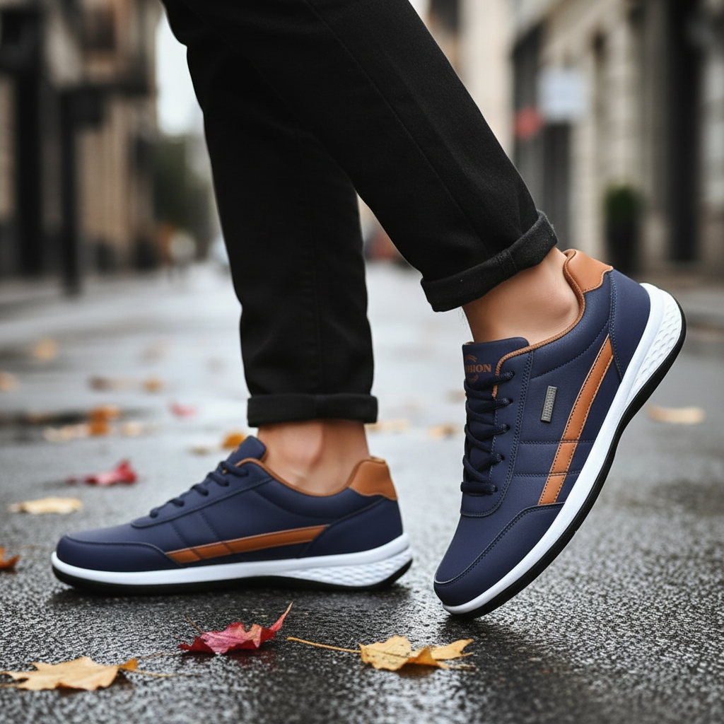 Orthopädische Herrensneaker Aus PU Leder - Travis