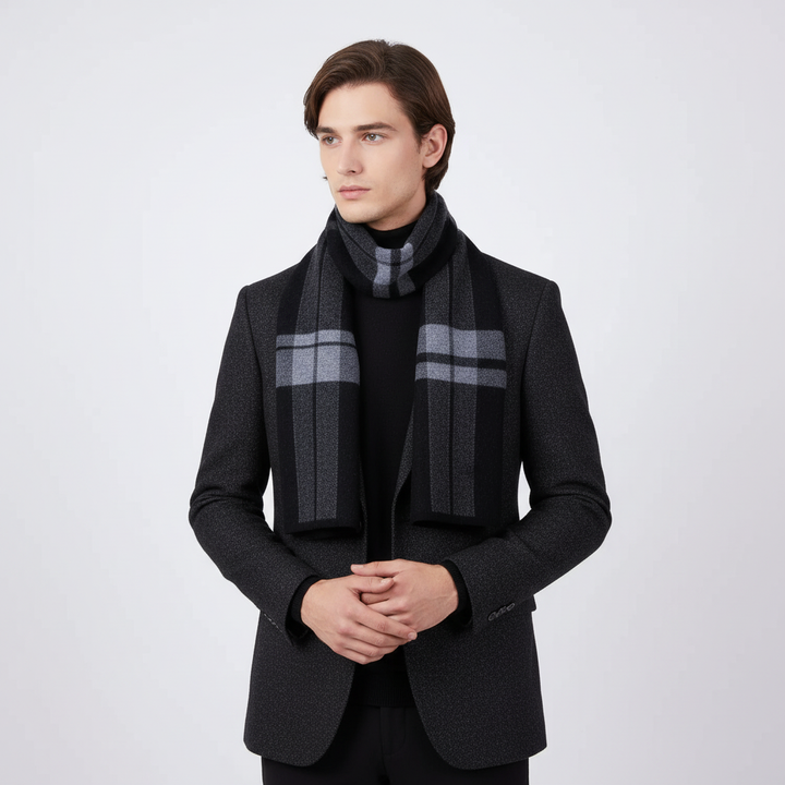Reine Wolle Flauschiger Herrenschal - WrapNoble