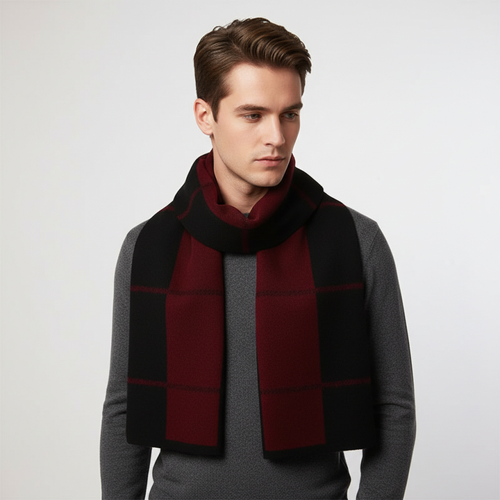 Reine Wolle Flauschiger Herrenschal - WrapNoble