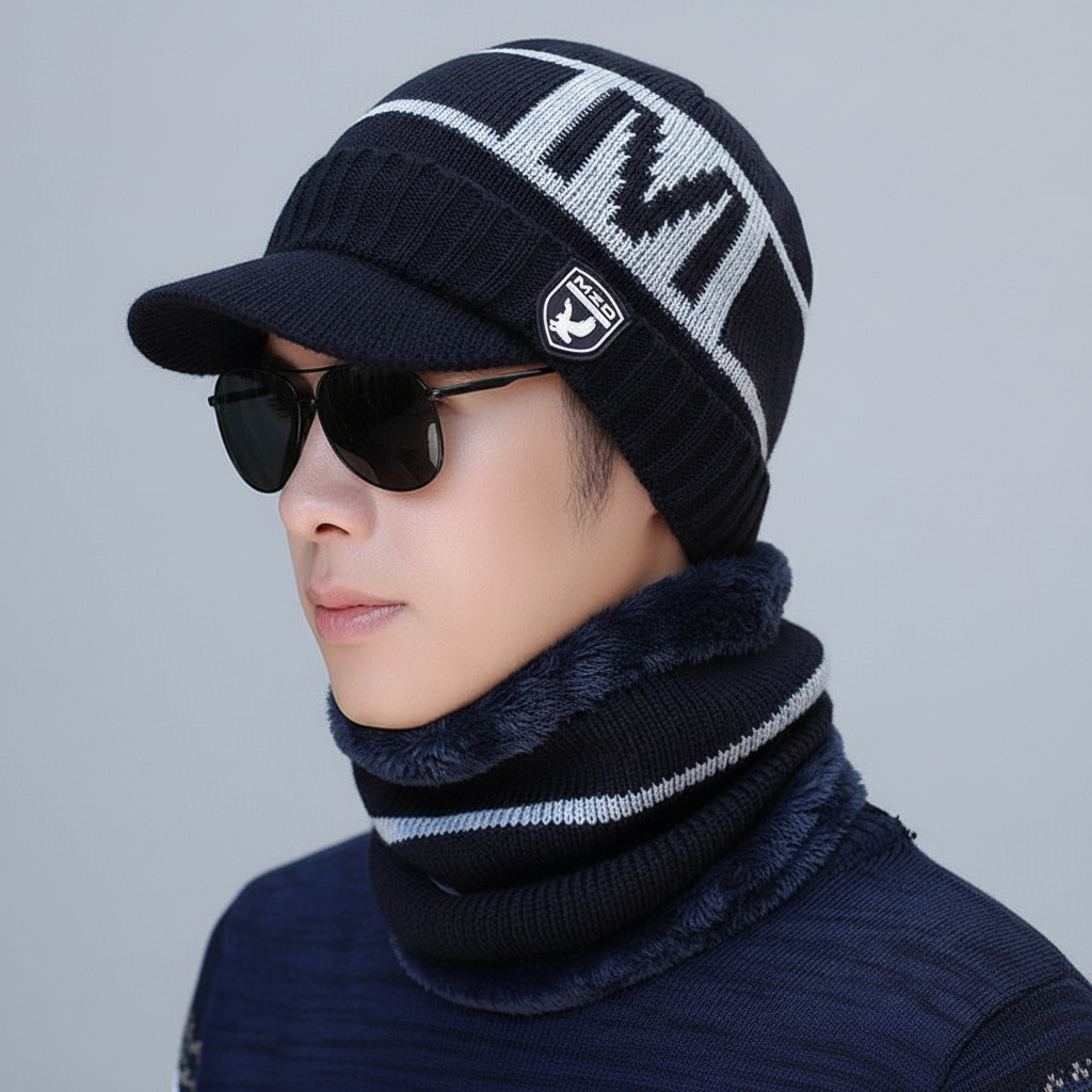 Strickbalaclava Mit Eingearbeitetem Schirm - WarmVisor