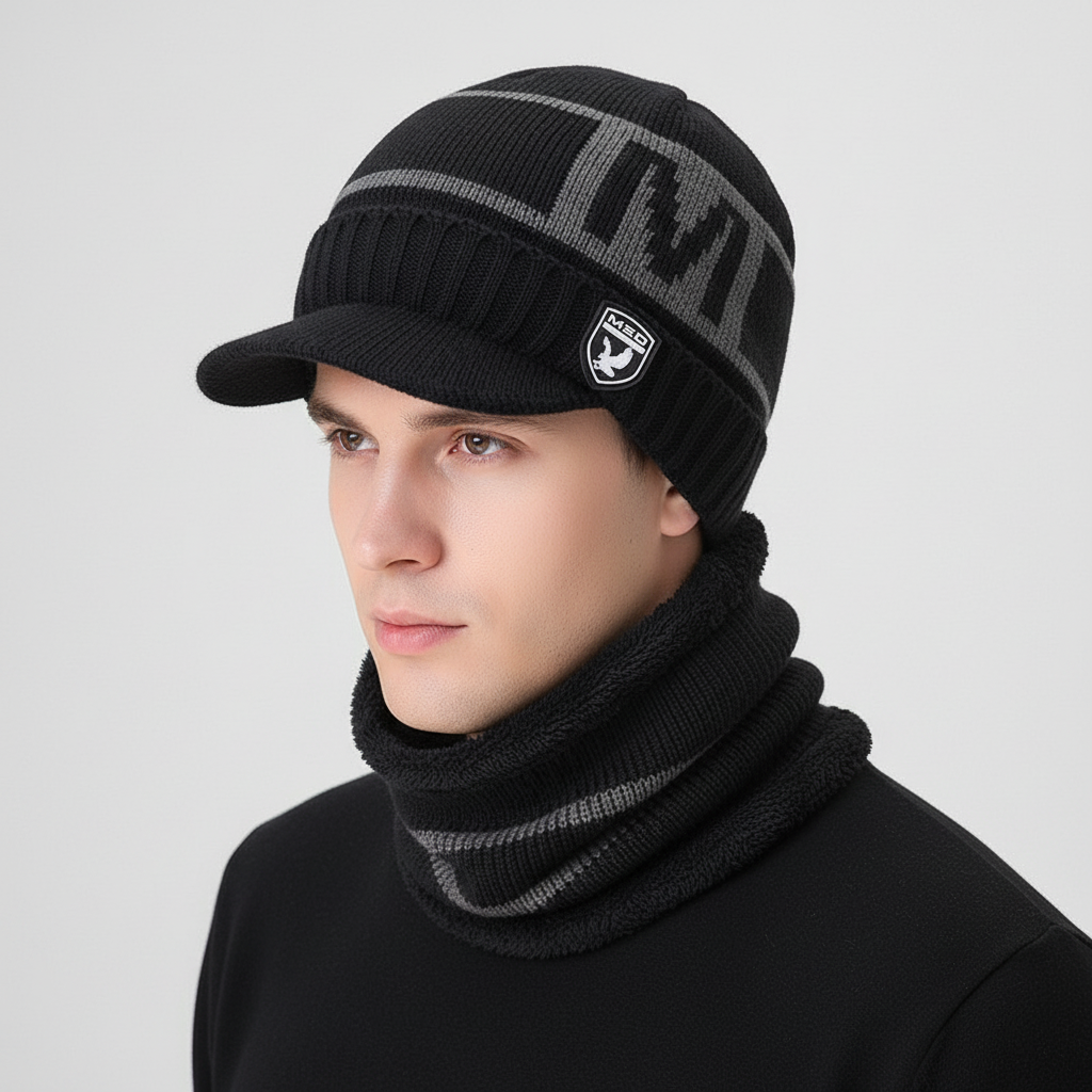 Strickbalaclava Mit Eingearbeitetem Schirm - WarmVisor