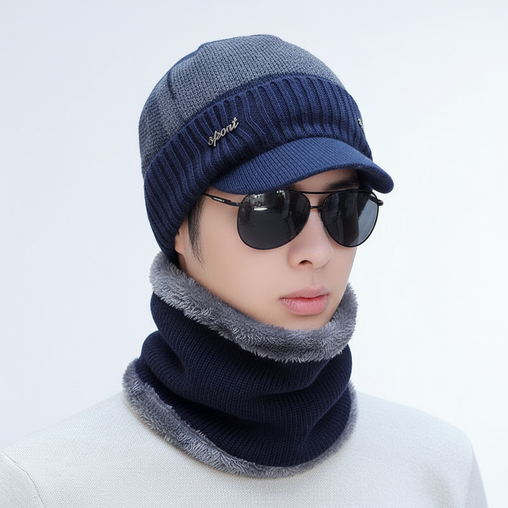 Strickbalaclava Mit Eingearbeitetem Schirm - WarmVisor