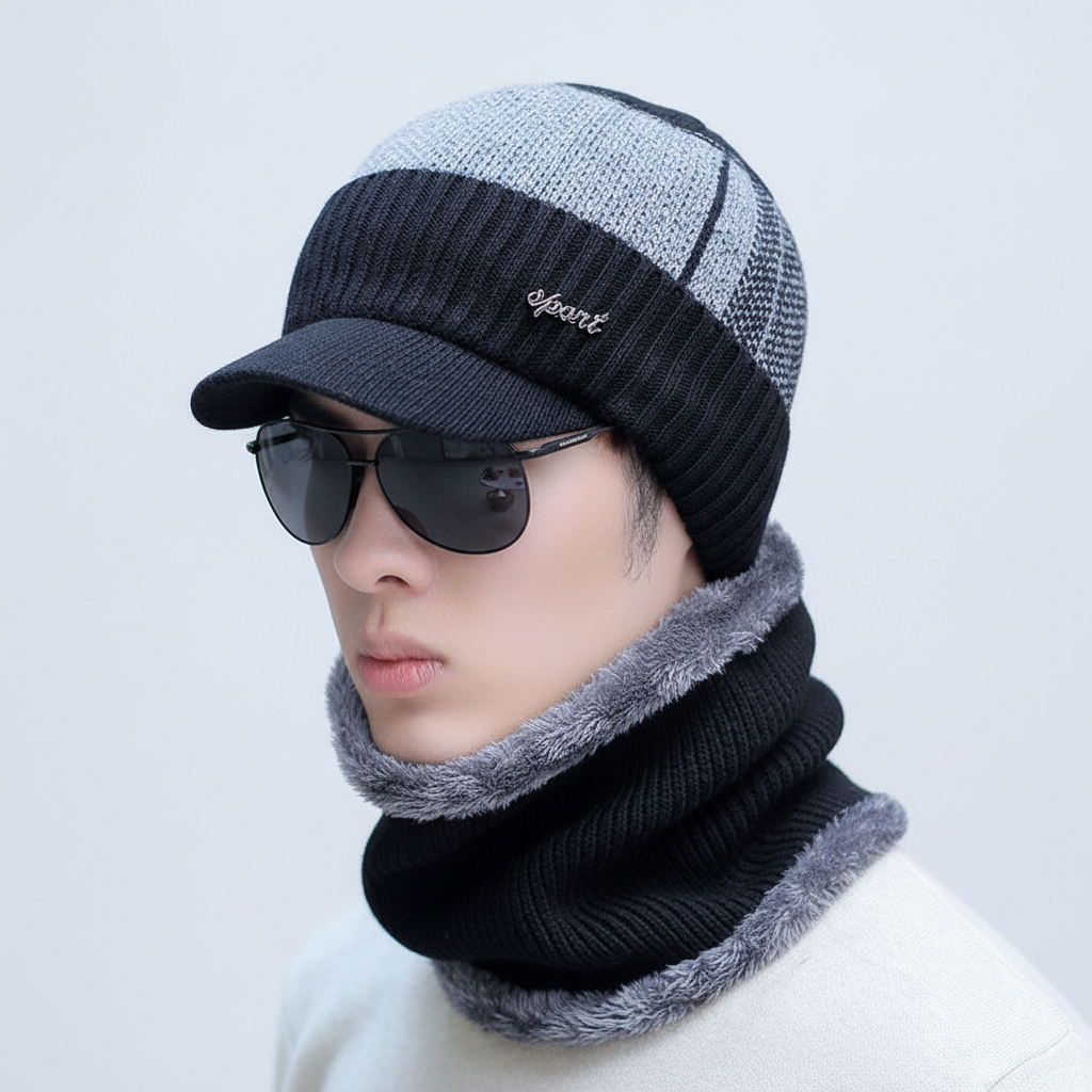 Strickbalaclava Mit Eingearbeitetem Schirm - WarmVisor