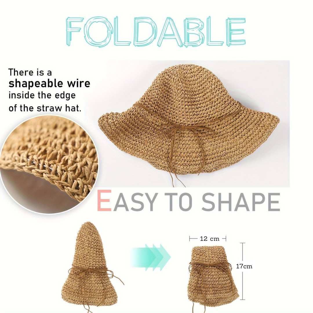 Crochet Boho Straw Hat for Summer Travels – Elouan