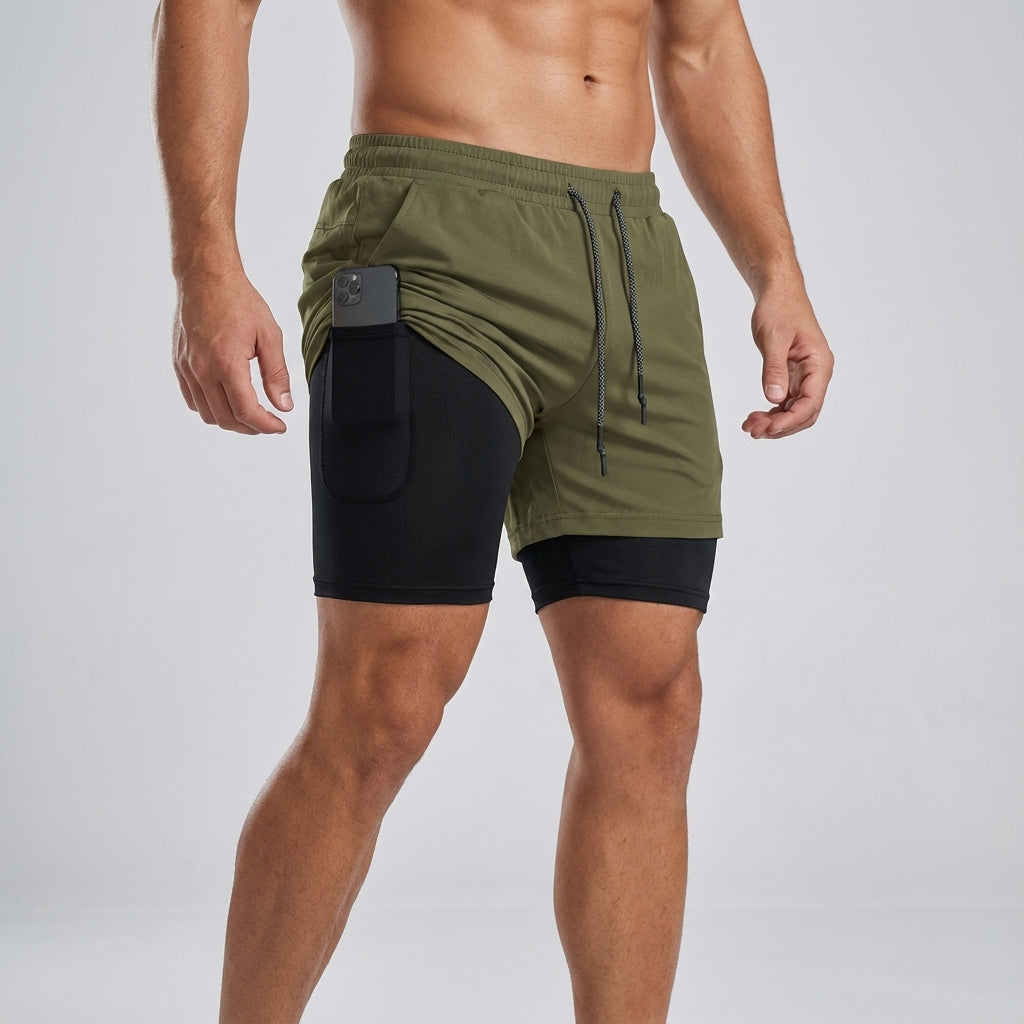 Zweilagige Trainingsshorts Mit Kompression - Rodney