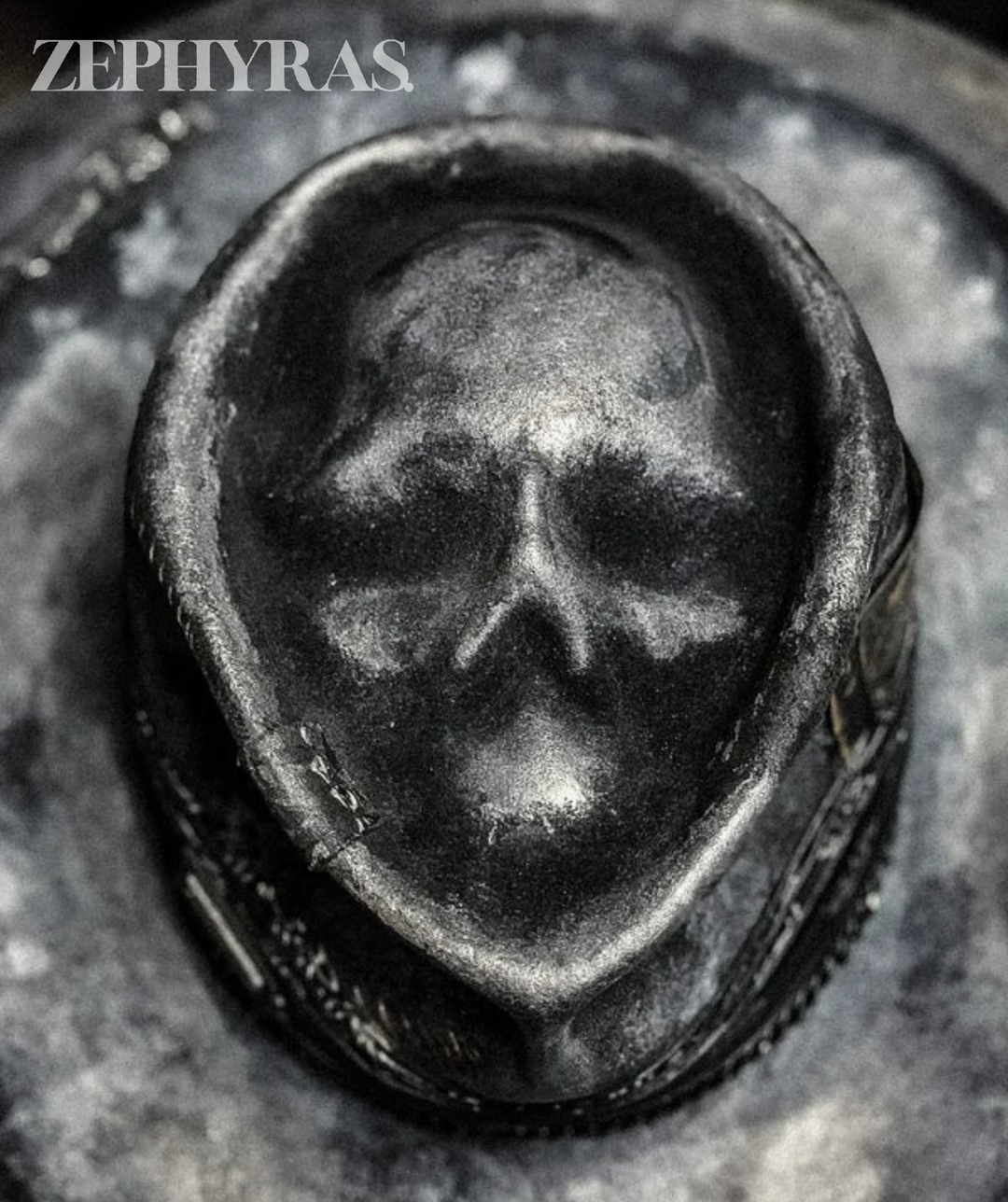 AA OUT OF STOCK Handmade Skull Hat - Raven-Nora Luxe