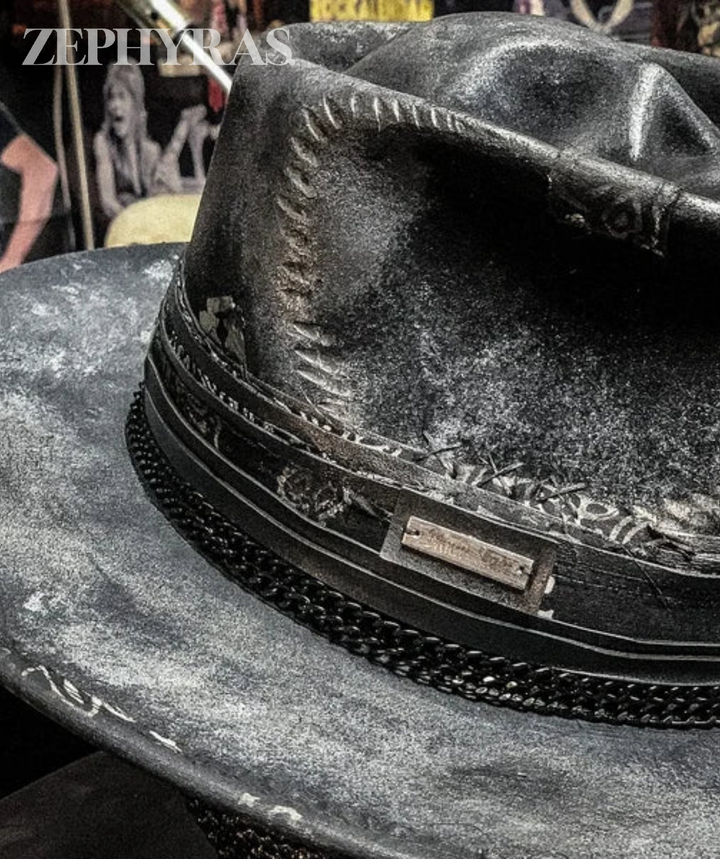 AA OUT OF STOCK Handmade Skull Hat - Raven-Nora Luxe