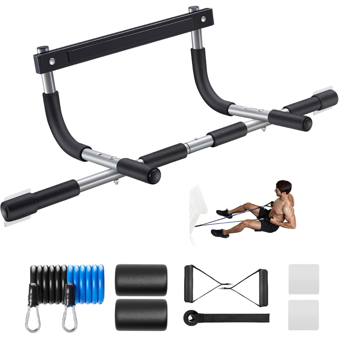 AA OUT OF STOCK Heavy Duty Pull-up Bar for Door Frame – Maximum 200 Kg Capacity-Silver-Nora Luxe