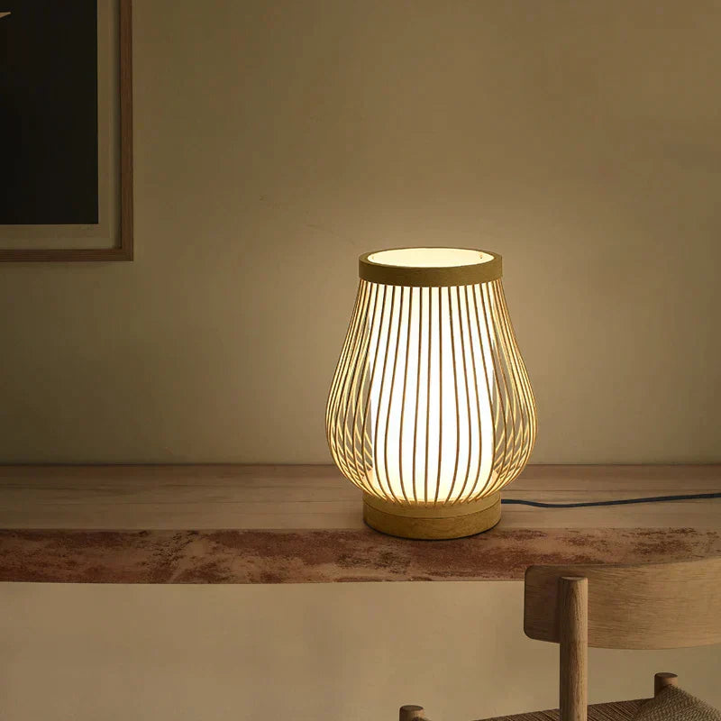 AA OUT OF STOCK Japanese Style Table Lamp - KiraLamp-B 7.87 inches x 9.45 inches-Nora Luxe