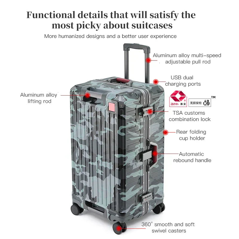 AA OUT OF STOCK Wide Grip Hard Shell Suitcase - Zagreb-Gray-S (47 L)-Nora Luxe