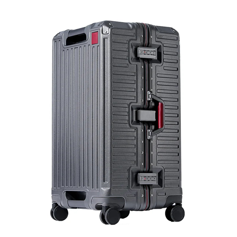 AA OUT OF STOCK Wide Grip Hard Shell Suitcase - Zagreb-Gray-S (47 L)-Nora Luxe