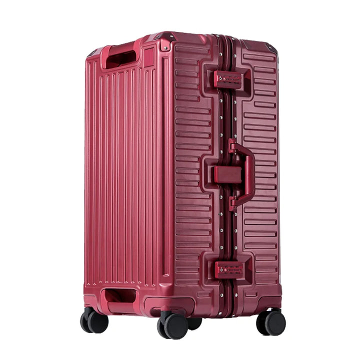 AA OUT OF STOCK Wide Grip Hard Shell Suitcase - Zagreb-Red-S (47 L)-Nora Luxe