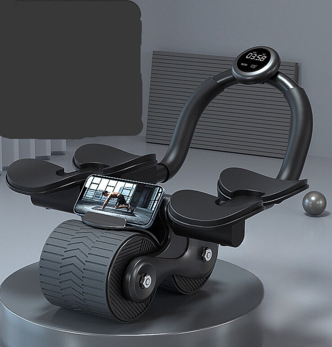 Abdominal trainer - CoreRoller Max-Black with Timer-Nora Luxe
