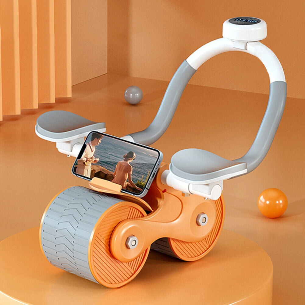 Abdominal Trainer - CoreRoller Pro-Orange-With Timer-Nora Luxe