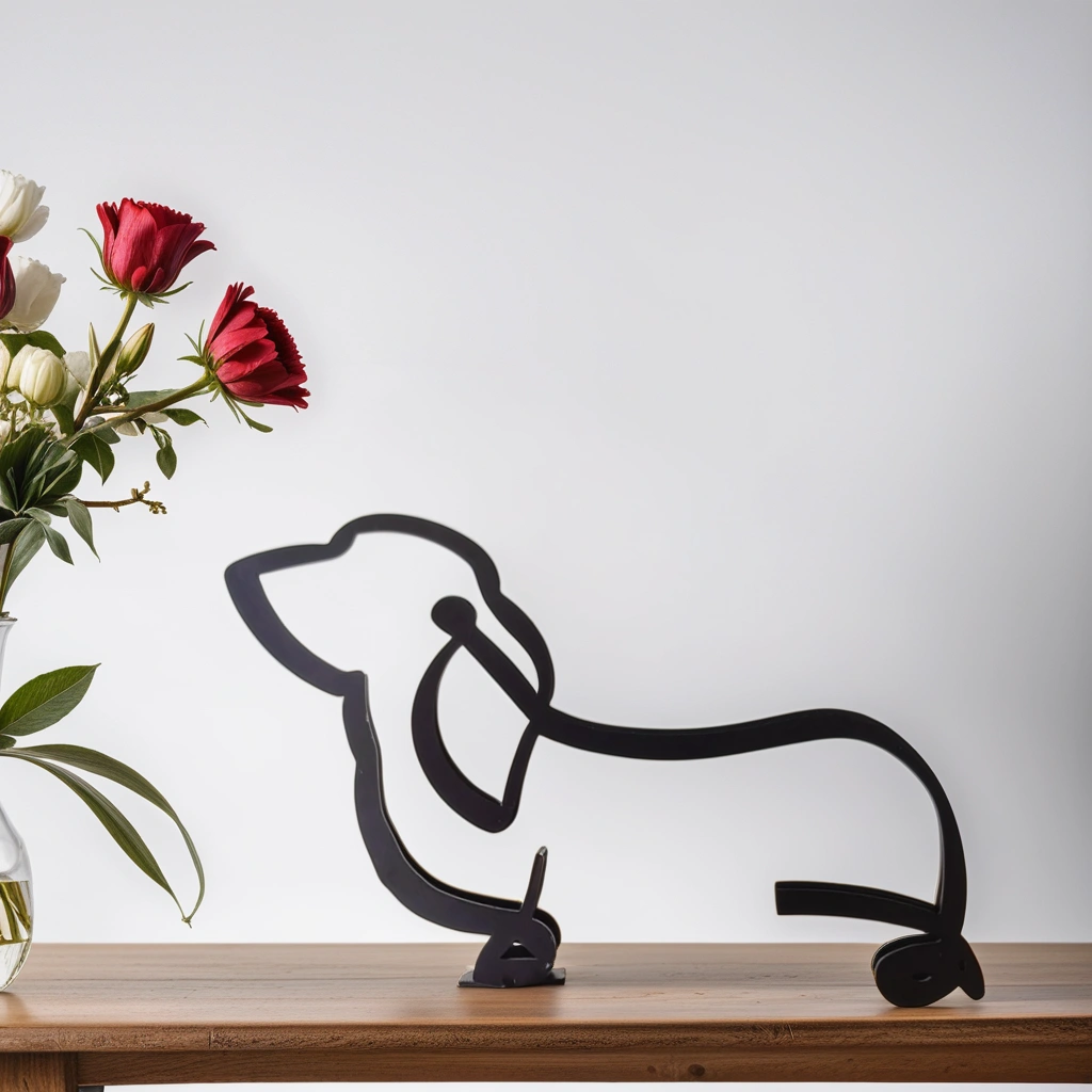 Abstract Dog Sculptures - CanineArt-Basset Hound-Nora Luxe