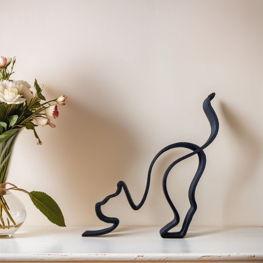 Abstract Dog Sculptures - CanineArt-Cat-Nora Luxe