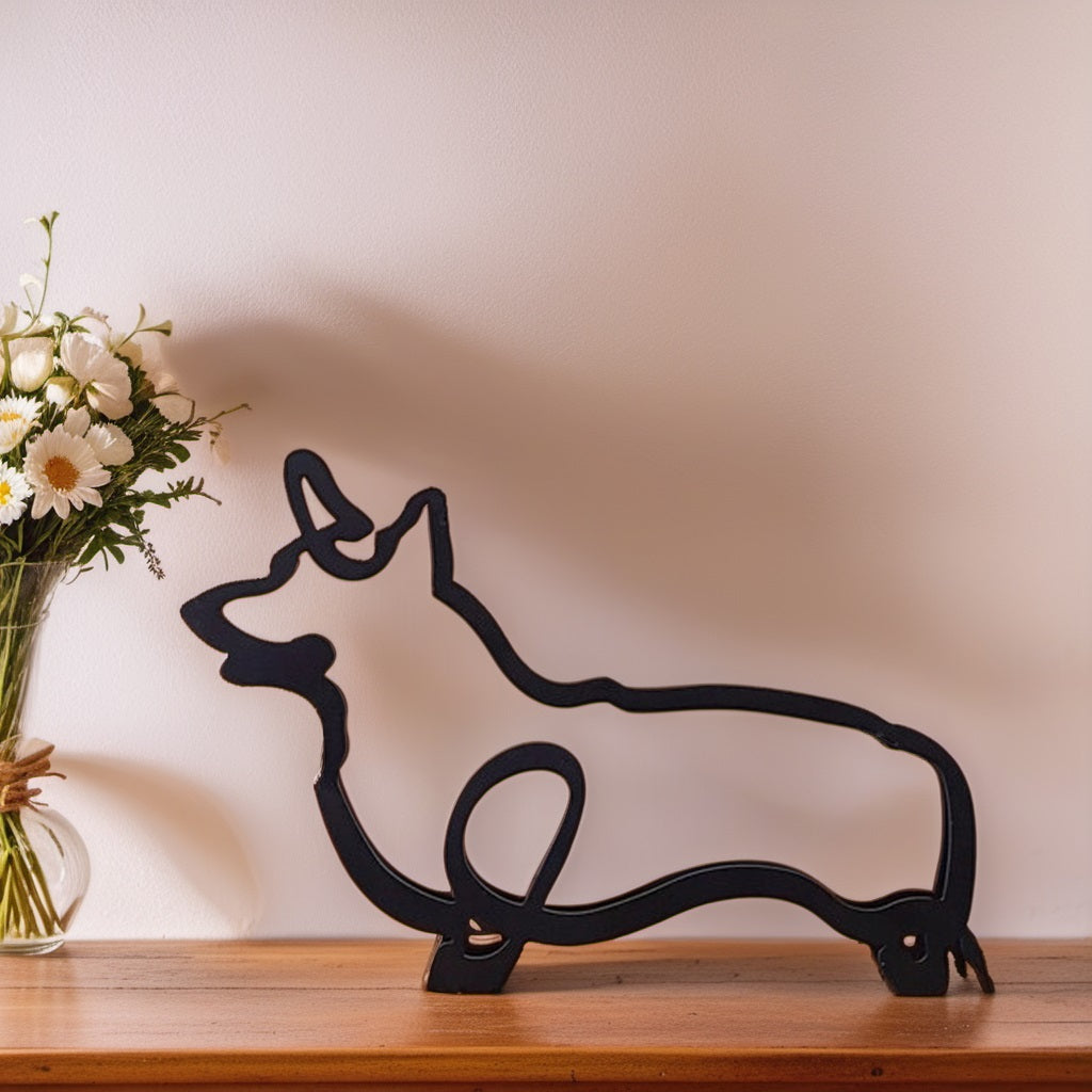 Abstract Dog Sculptures - CanineArt-Corgi-Nora Luxe