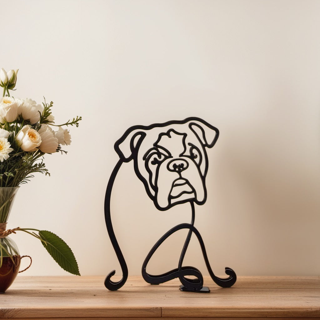 Abstract Dog Sculptures - CanineArt-English Bulldog-Nora Luxe