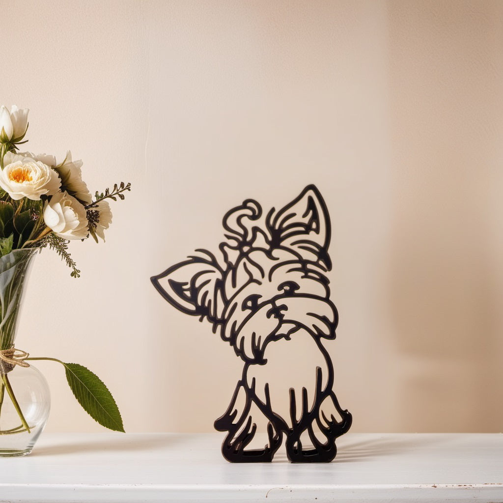 Abstract Dog Sculptures - CanineArt-Yorkshire Terrier-Nora Luxe