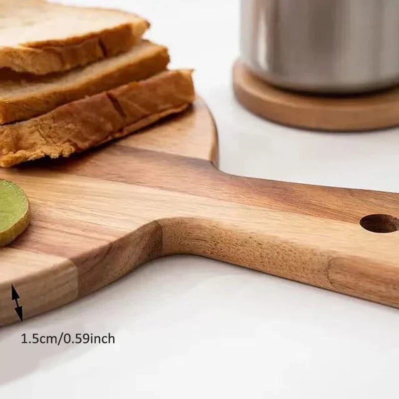 Acacia Wooden Pizza Peel & Serving Board - WoodStyle-Nora Luxe