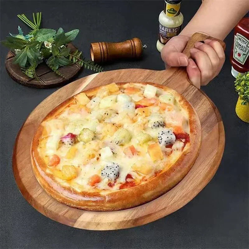 Acacia Wooden Pizza Peel & Serving Board - WoodStyle-Nora Luxe