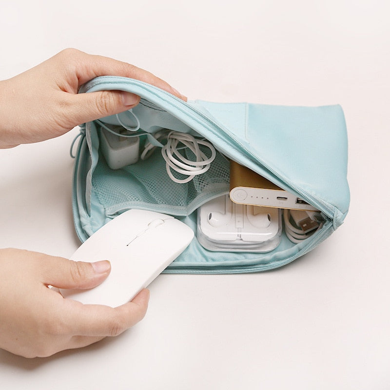 Compact Waterproof Electronics and Cable Travel Organiser – 1+1 FREE Mini Storage Case