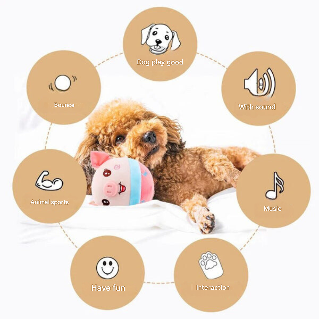 Active Moving Dog Toy - Rover-Red Pig-Nora Luxe
