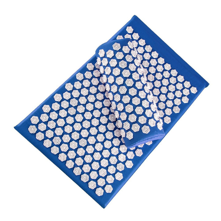 Acupressure Yoga Mat & Cushion Set - RelaxMat-Blue-Nora Luxe