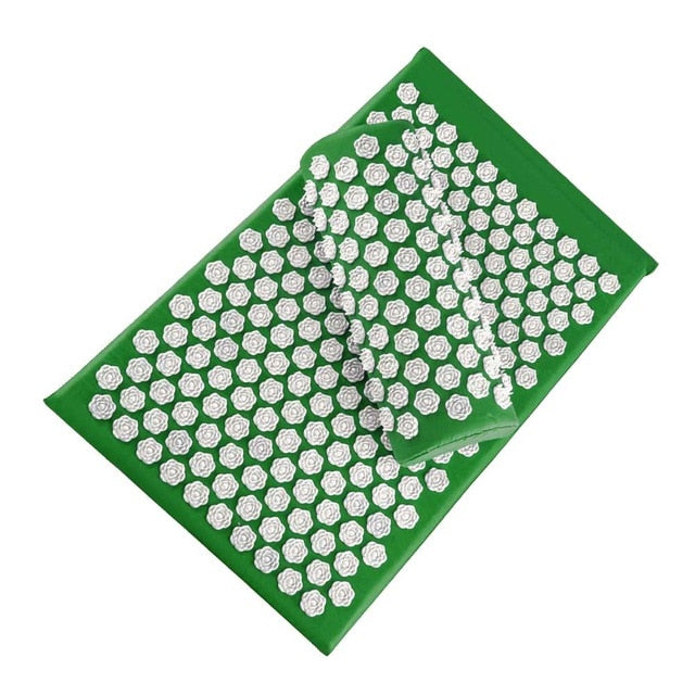 Acupressure Yoga Mat & Cushion Set - RelaxMat-Green-Nora Luxe