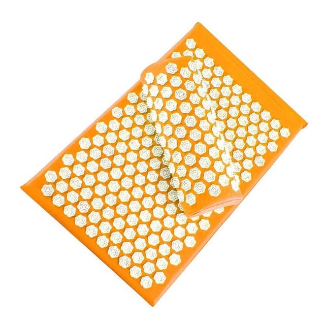 Acupressure Yoga Mat & Cushion Set - RelaxMat-Orange-Nora Luxe