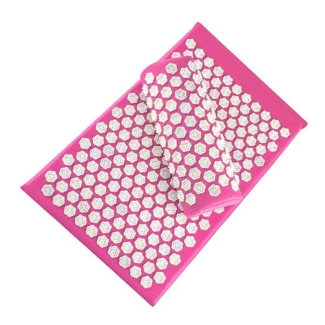 Acupressure Yoga Mat & Cushion Set - RelaxMat-Pink-Nora Luxe