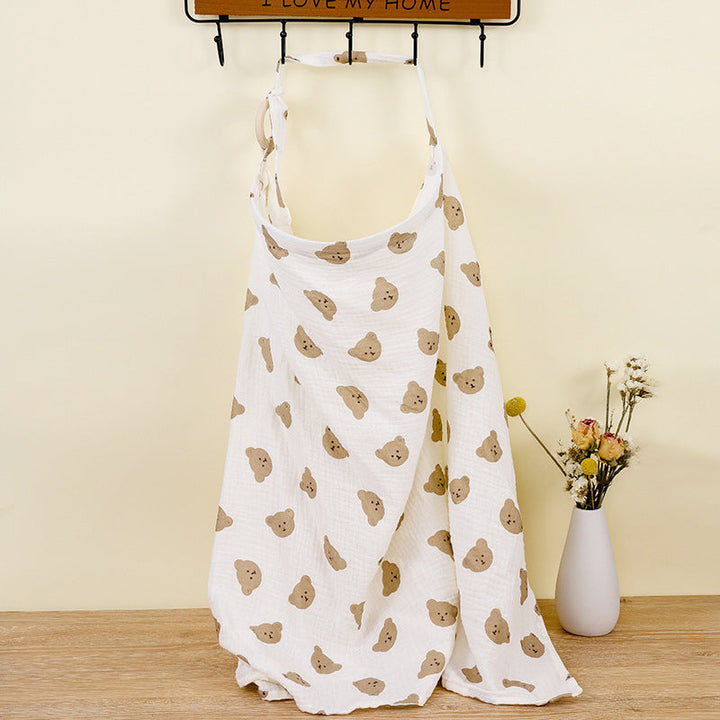 Adjustable Cotton Nursing Cover for Privacy-Bear-Nora Luxe