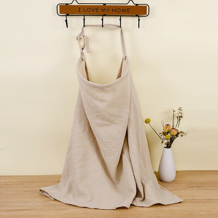 Adjustable Cotton Nursing Cover for Privacy-Khaki-Nora Luxe