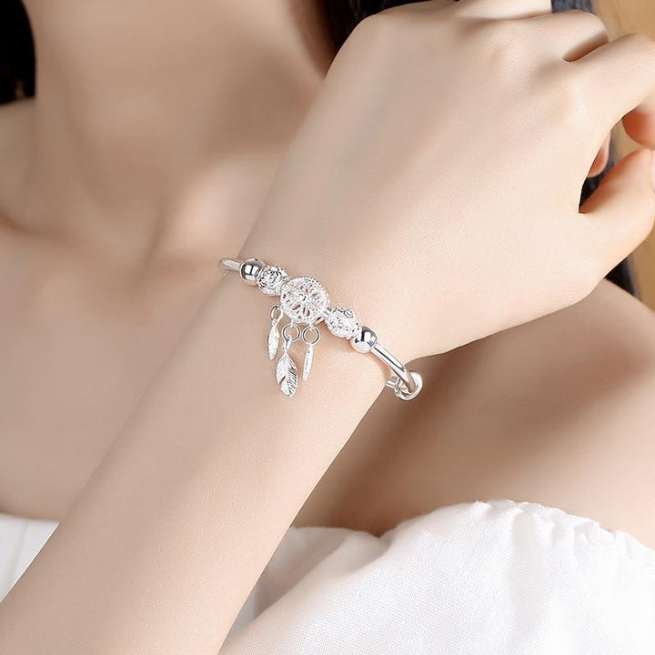 Adjustable Dreamcatcher Bracelet of 925 Silver - Lisa-Nora Luxe