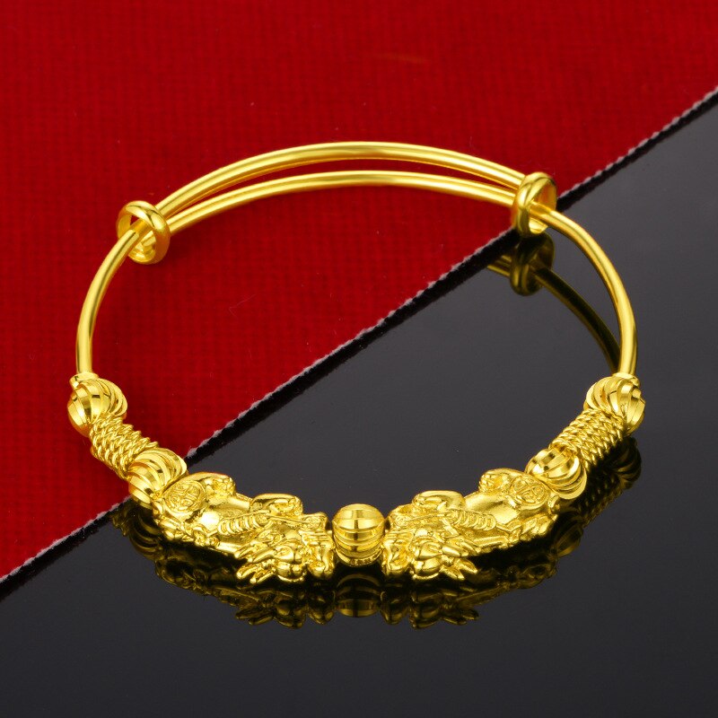 Adjustable Gold Good-luck Charm Bracelet-Nora Luxe