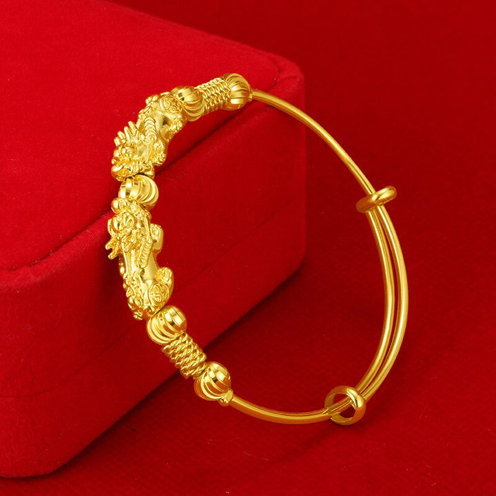Adjustable Gold Good-luck Charm Bracelet-Nora Luxe