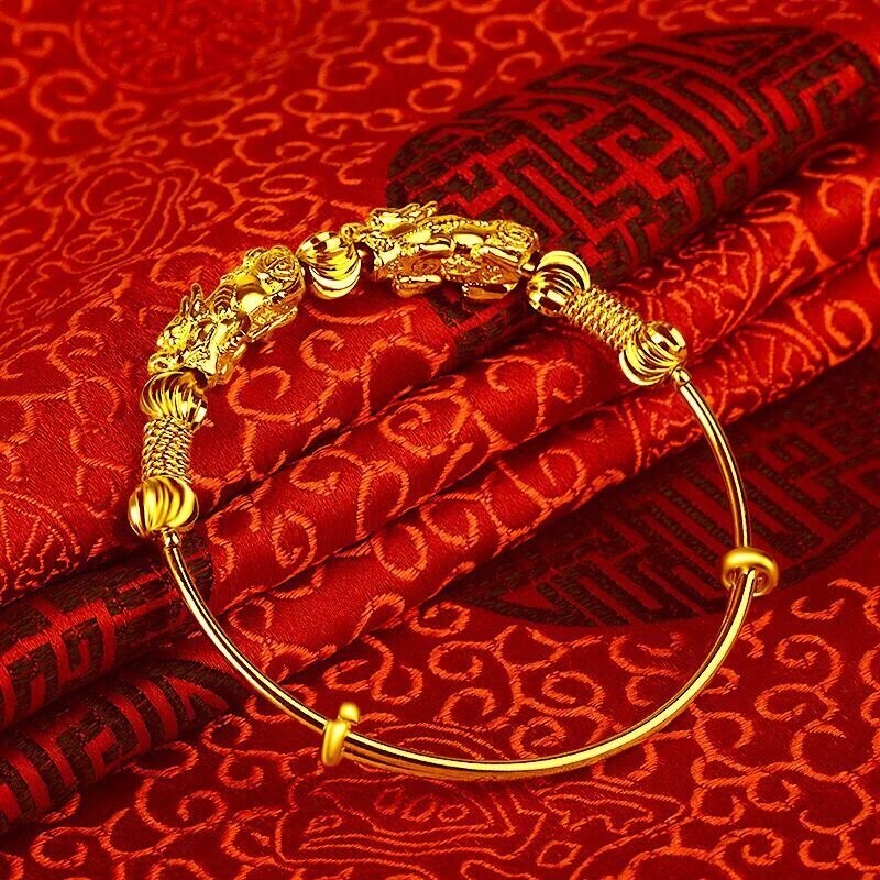 Adjustable Gold Good-luck Charm Bracelet-Nora Luxe