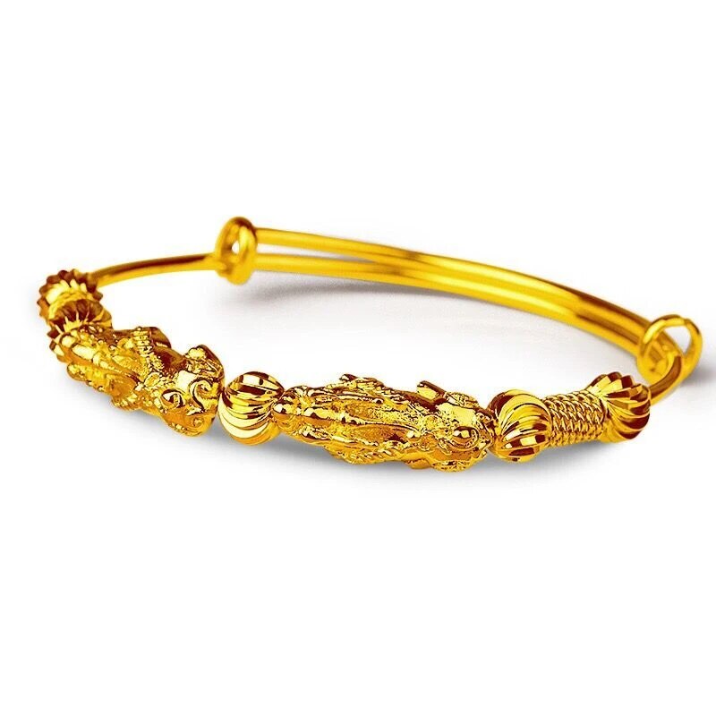 Adjustable Gold Good-luck Charm Bracelet-Nora Luxe
