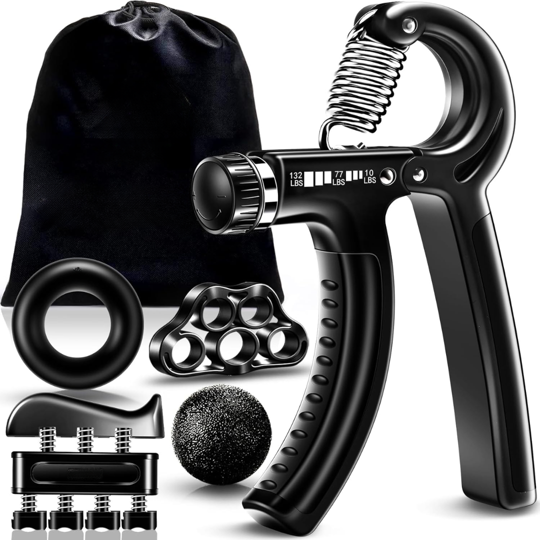 Adjustable Grip Strengthener Kit – 5-Pack-Black-Nora Luxe