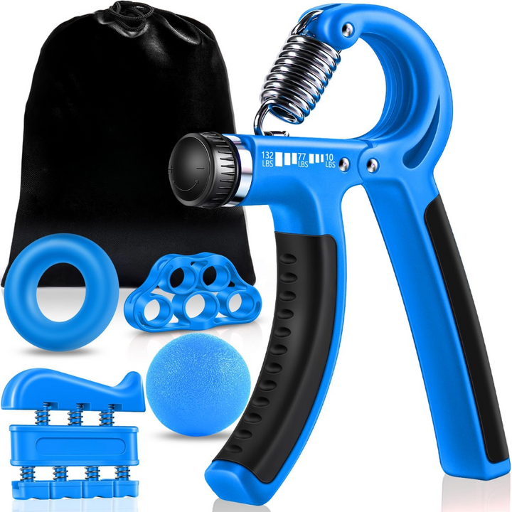 Adjustable Grip Strengthener Kit – 5-Pack-Light blue-Nora Luxe