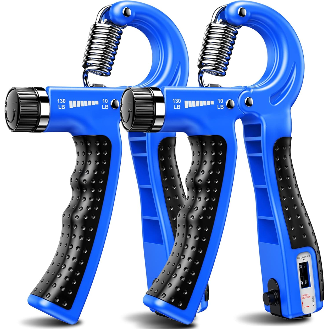 Adjustable Hand Grip Strengthener - 2 Pack (5-60KG/11.02–132.28 lbs)-Blue-Nora Luxe