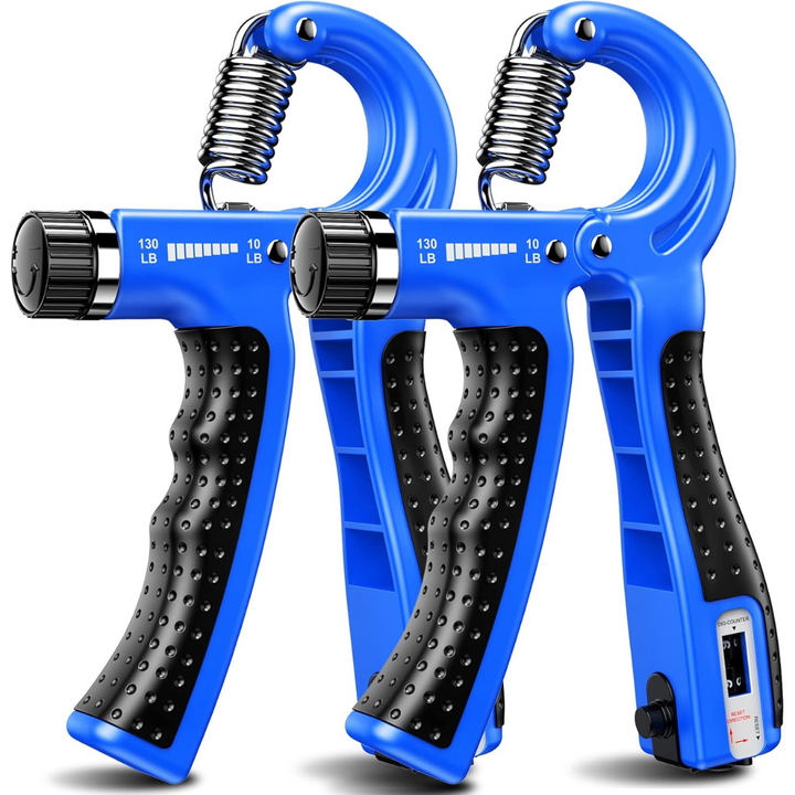 Adjustable Hand Grip Strengthener - 2 Pack (5-60KG/11.02–132.28 lbs)-Blue-Nora Luxe