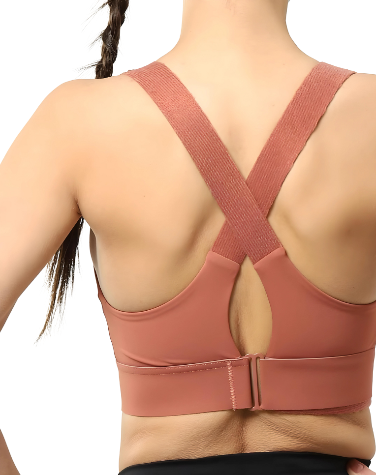 Adjustable High Support Sports Bra – Nova-Beige-S-The Livary