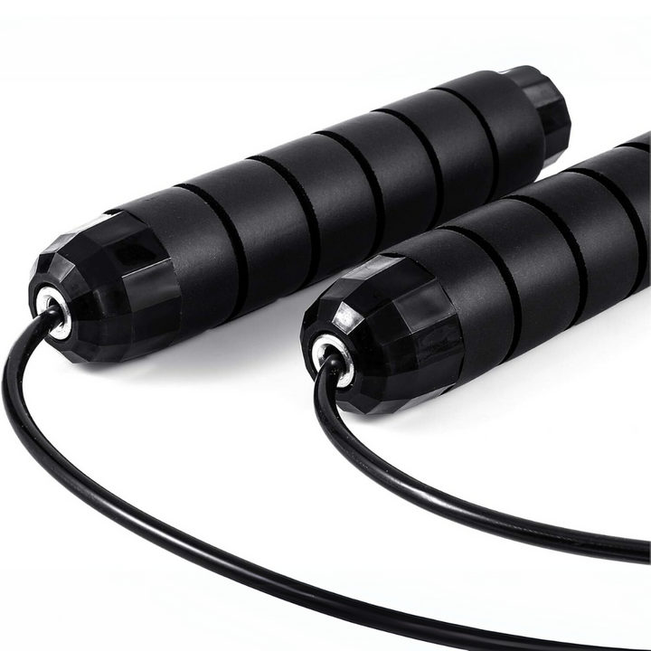 Adjustable Jump Rope with Tangle-Free Bearings-Black-Nora Luxe