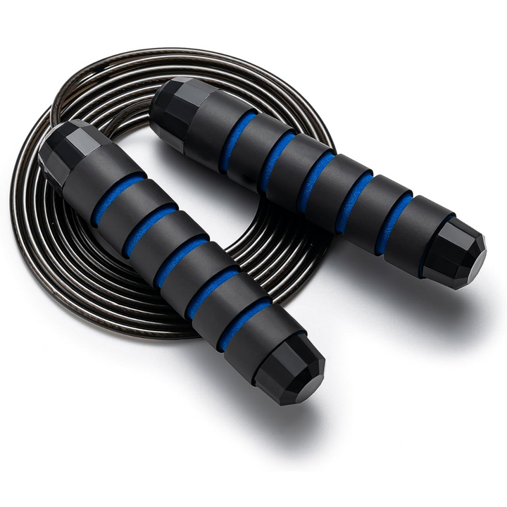 Adjustable Jump Rope with Tangle-Free Bearings-Blue-Nora Luxe