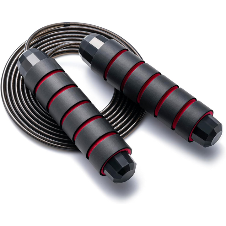 Adjustable Jump Rope with Tangle-Free Bearings-Red-Nora Luxe