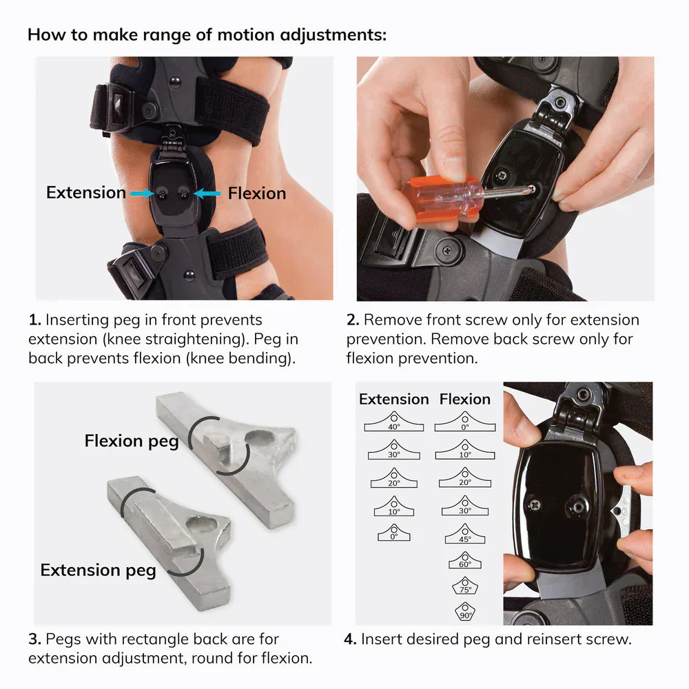 Adjustable Knee Brace - KneeEase-Black - Left leg-Nora Luxe