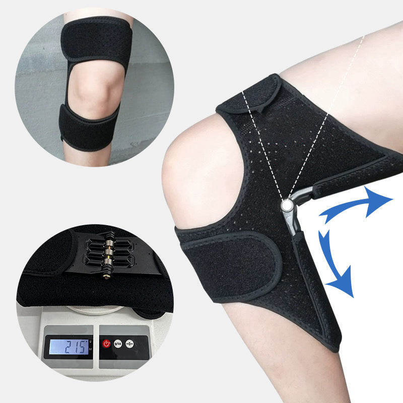 Adjustable Knee Brace with Hinges - FlexiKnee-Black-M (12.99–13.78 in)-Nora Luxe
