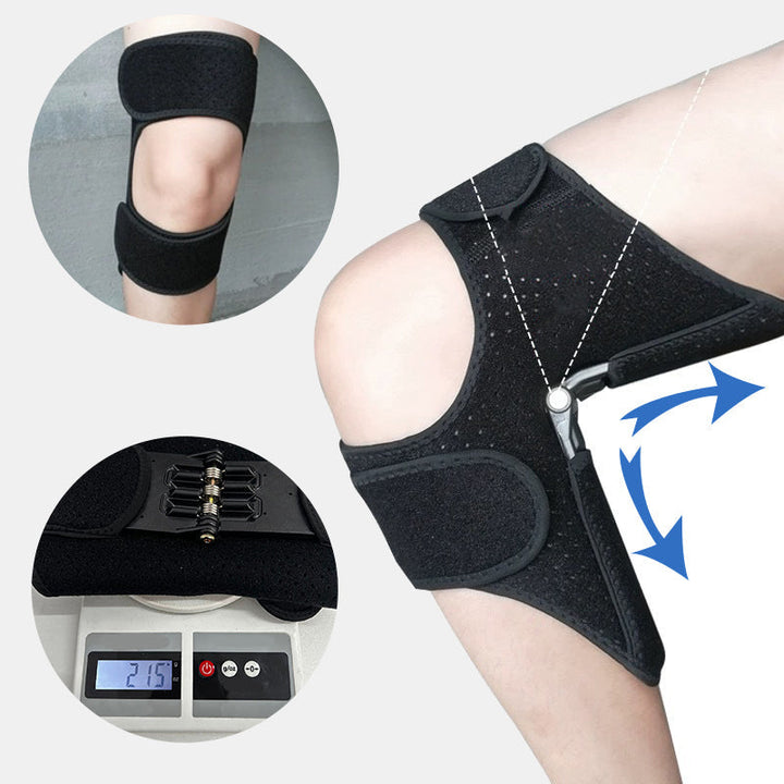 Adjustable Knee Brace with Hinges - FlexiKnee-Black-M (12.99–13.78 in)-Nora Luxe