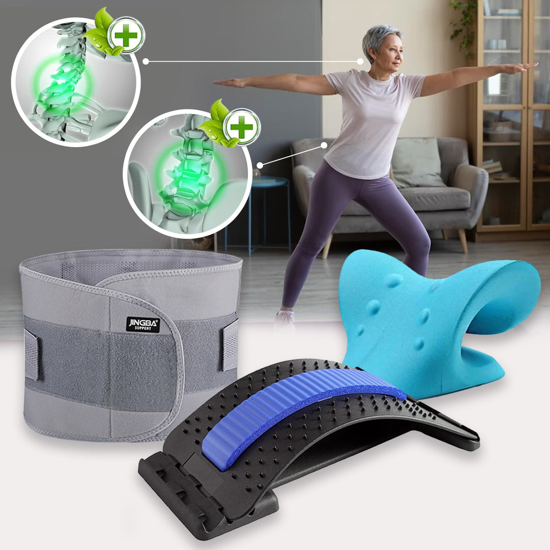 Adjustable Lumbar Support - CoreSupport-CoreSupport + Carpet Stretcher & Neck Support-XL (41.34 in)-Nora Luxe